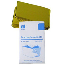 Manta térmica de rescate oro-plata