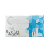Guantes de vinilo con polvo