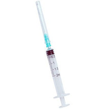 Jeringas de 3 ml. con aguja de 0,8 mm. X 40 mm. G21