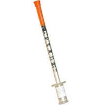 Jeringas de insulina 0,3 ml. con aguja de 0,3 mm. X 8 mm.